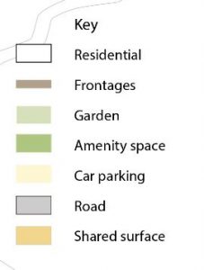 A key to the elements on the map