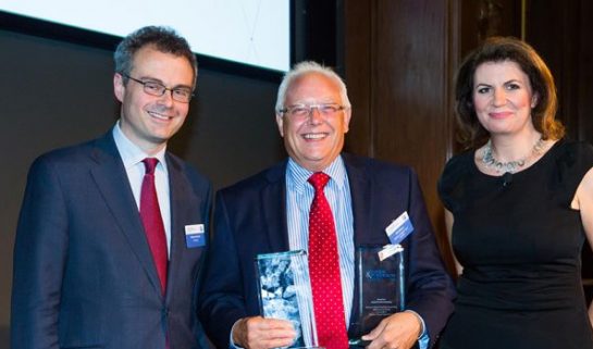 The Town Council receiving the Editor’s Award and the Neighbourhood Planning Award at the Planning Awards 2016