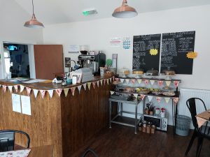 Inside the Toll Bar Cottage cafe.